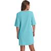 imageWIHOLL Night Gowns for Women Short Sleeve Casual Sleep Shirt Loungerwaer Pullover Tshirts DressesBaby Blue