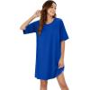 imageWIHOLL Night Gowns for Women Short Sleeve Casual Sleep Shirt Loungerwaer Pullover Tshirts DressesBlue