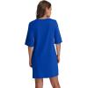 imageWIHOLL Night Gowns for Women Short Sleeve Casual Sleep Shirt Loungerwaer Pullover Tshirts DressesBlue