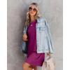 imageWIHOLL Night Gowns for Women Short Sleeve Casual Sleep Shirt Loungerwaer Pullover Tshirts DressesDark Purple