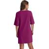 imageWIHOLL Night Gowns for Women Short Sleeve Casual Sleep Shirt Loungerwaer Pullover Tshirts DressesDark Purple