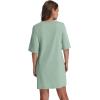 imageWIHOLL Night Gowns for Women Short Sleeve Casual Sleep Shirt Loungerwaer Pullover Tshirts DressesGreen