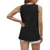 imageWIHOLL Womens Summer Tank Tops Pleated Round Neck Sleeveless Tops for Women Casual FlowyBlack