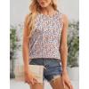 imageWIHOLL Womens Summer Tank Tops Pleated Round Neck Sleeveless Tops for Women Casual FlowyFloral Pink
