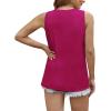 imageWIHOLL Womens Summer Tank Tops Pleated Round Neck Sleeveless Tops for Women Casual FlowyHot Pink