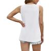 imageWIHOLL Womens Summer Tank Tops Pleated Round Neck Sleeveless Tops for Women Casual FlowyWhite