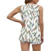 imageWIHOLL Womens Summer Tank Tops Pleated Round Neck Sleeveless Tops for Women Casual FlowyWhite Print