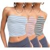 3 Pack Black/Blue/Pink Stripes