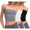 3 Pack Black/White/Grey