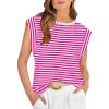 S - Fuchsia&white Stripe