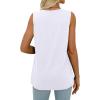 imageWIHOLL Summer Womens Tank Tops Loose Fit Pleated 2025 V Neck Sleeveless Tops CasualS3XLBasic White