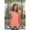 imageWIHOLL Summer Womens Tank Tops Loose Fit Pleated 2025 V Neck Sleeveless Tops CasualS3XLCoral
