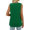 imageWIHOLL Summer Womens Tank Tops Loose Fit Pleated 2025 V Neck Sleeveless Tops CasualS3XLGreen