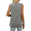 imageWIHOLL Summer Womens Tank Tops Loose Fit Pleated 2025 V Neck Sleeveless Tops CasualS3XLGrey