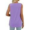 imageWIHOLL Summer Womens Tank Tops Loose Fit Pleated 2025 V Neck Sleeveless Tops CasualS3XLLight Purple