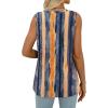 imageWIHOLL Summer Womens Tank Tops Loose Fit Pleated 2025 V Neck Sleeveless Tops CasualS3XLPrints Floral Stripes Blue