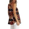 imageWIHOLL Womens Pleated Tank Tops Spaghetti Strap Camisole Halter Tops Curved Hem Fashion 2025Bkhaki Flower