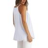 imageWIHOLL Womens Pleated Tank Tops Spaghetti Strap Camisole Halter Tops Curved Hem Fashion 2025Cwhite