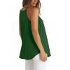 imageWIHOLL Womens Pleated Tank Tops Spaghetti Strap Camisole Halter Tops Curved Hem Fashion 2025Ggreen