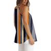 imageWIHOLL Womens Pleated Tank Tops Spaghetti Strap Camisole Halter Tops Curved Hem Fashion 2025Hkhaki Stripe