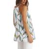 imageWIHOLL Womens Pleated Tank Tops Spaghetti Strap Camisole Halter Tops Curved Hem Fashion 2025Kmulti Leaf