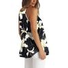 imageWIHOLL Womens Pleated Tank Tops Spaghetti Strap Camisole Halter Tops Curved Hem Fashion 2025Lfloral Black