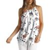 imageWIHOLL Womens Pleated Tank Tops Spaghetti Strap Camisole Halter Tops Curved Hem Fashion 2025Lfloral Light Grey
