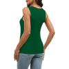 imageWIHOLL Womens Ribbed Tank Tops 2025 Summer V Neck Slim Fitted Tops Casual Basic Knit Sleeveless ShirtsGreen