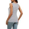 imageWIHOLL Womens Ribbed Tank Tops 2025 Summer V Neck Slim Fitted Tops Casual Basic Knit Sleeveless ShirtsGrey Stripe
