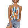 imageWIHOLL Womens Pleated Tank Tops Spaghetti Strap Camisole Halter Tops Curved Hem Fashion 2025Ecolorful