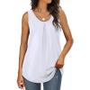 imageWIHOLL Tank Tops for Women Loose Fit Summer Tops V Neck Sleeveless Tanks Trendy0white