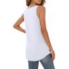 imageWIHOLL Tank Tops for Women Loose Fit Summer Tops V Neck Sleeveless Tanks Trendy0white