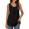 imageWIHOLL Tank Tops for Women Loose Fit Summer Tops V Neck Sleeveless Tanks Trendy1black