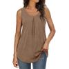 imageWIHOLL Tank Tops for Women Loose Fit Summer Tops V Neck Sleeveless Tanks Trendy3chocolate
