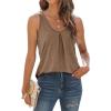 imageWIHOLL Tank Tops for Women Loose Fit Summer Tops V Neck Sleeveless Tanks Trendy3chocolate