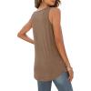 imageWIHOLL Tank Tops for Women Loose Fit Summer Tops V Neck Sleeveless Tanks Trendy3chocolate