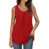 imageWIHOLL Tank Tops for Women Loose Fit Summer Tops V Neck Sleeveless Tanks Trendy3red