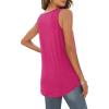 imageWIHOLL Tank Tops for Women Loose Fit Summer Tops V Neck Sleeveless Tanks Trendy3rose Pink