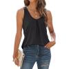 imageWIHOLL Tank Tops for Women Loose Fit Summer Tops V Neck Sleeveless Tanks Trendy5dark Grey