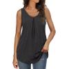 imageWIHOLL Tank Tops for Women Loose Fit Summer Tops V Neck Sleeveless Tanks Trendy5dark Grey