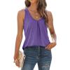 imageWIHOLL Tank Tops for Women Loose Fit Summer Tops V Neck Sleeveless Tanks Trendy5light Purple