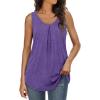 imageWIHOLL Tank Tops for Women Loose Fit Summer Tops V Neck Sleeveless Tanks Trendy5light Purple