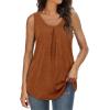 imageWIHOLL Tank Tops for Women Loose Fit Summer Tops V Neck Sleeveless Tanks Trendy5orange