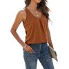imageWIHOLL Tank Tops for Women Loose Fit Summer Tops V Neck Sleeveless Tanks Trendy5orange