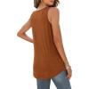 imageWIHOLL Tank Tops for Women Loose Fit Summer Tops V Neck Sleeveless Tanks Trendy5orange