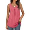 imageWIHOLL Tank Tops for Women Loose Fit Summer Tops V Neck Sleeveless Tanks Trendy5pink