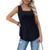 imageWIHOLL Tank Tops for Women Summer Outfits 2025 Square Neck Casual Shirts Blouses1black