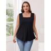 imageWIHOLL Tank Tops for Women Summer Outfits 2025 Square Neck Casual Shirts Blouses1black