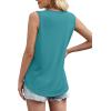 imageWIHOLL Tank Tops for Women Summer Outfits 2025 Square Neck Casual Shirts Blouses2cadetblue