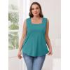 imageWIHOLL Tank Tops for Women Summer Outfits 2025 Square Neck Casual Shirts Blouses2cadetblue